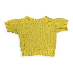 Vintage Sunshine Yellow 80's Knitted Crop Sweater